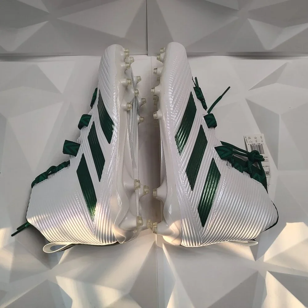 Adidas Mens Football Cleats 16 White Green Shoe Lacrosse Freak Carbon High - Picture 8 of 12